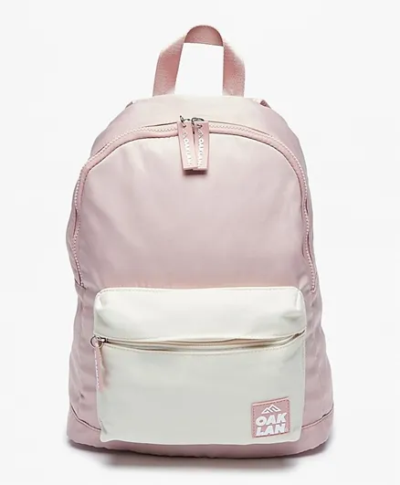 Oaklan by ShoeExpress Colourblock Backpack Pink - 14 Inches