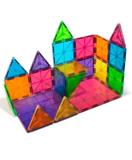 Magna-Tiles Magnetic Toys Clear Colors Set - 32 Pieces
