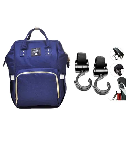 Pikkaboo Anello Diaper Backpack with Hooks - Navy Bue