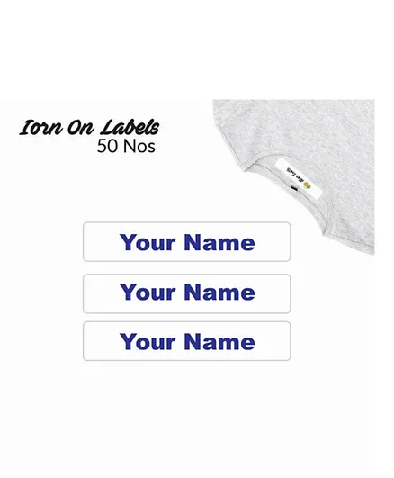 Ajooba Personalised Iron On Clothing Labels ICL 3014 - Pack of 50