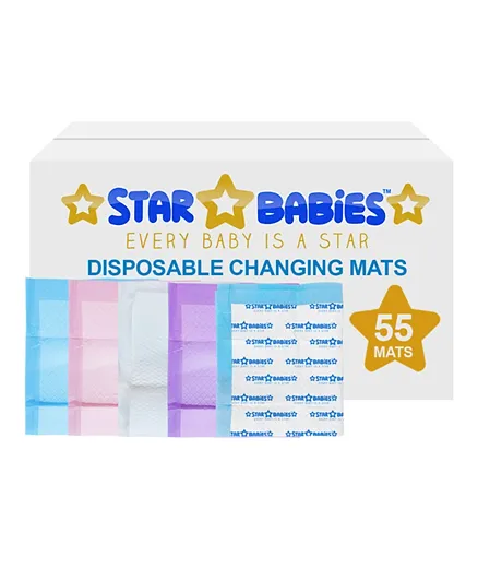 Star Babies Disposable Changing Mats - Pack of 55