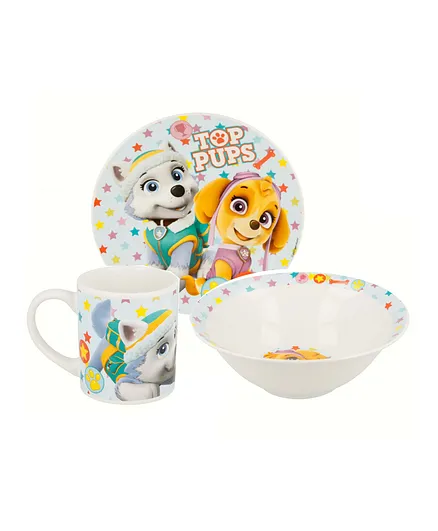 Nickelodeon Dinner Set Paw Patrol Girls Stars - 3 Pieces