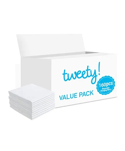 Tweety Disposable Changing Mats - 160 Pieces
