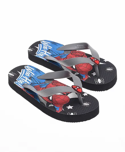 Spider Man Flip Flops - Black