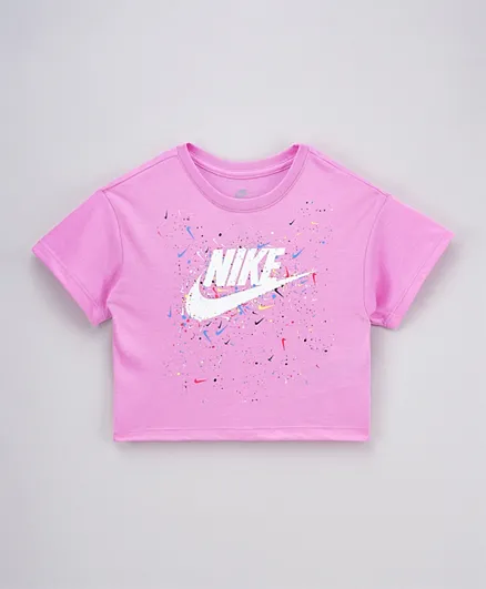 Nike Swoosh Pop Block Boxy Tee - Psychic Pink