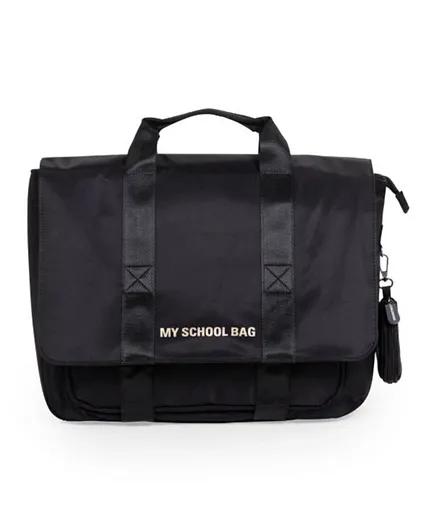 Childhome My School Bag Black/Gold - 4.7 Inches