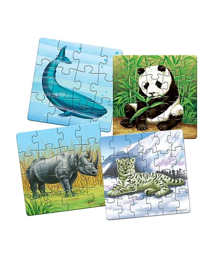 Frank Endangered Animals 4 Pack Puzzle - 72 Pieces
