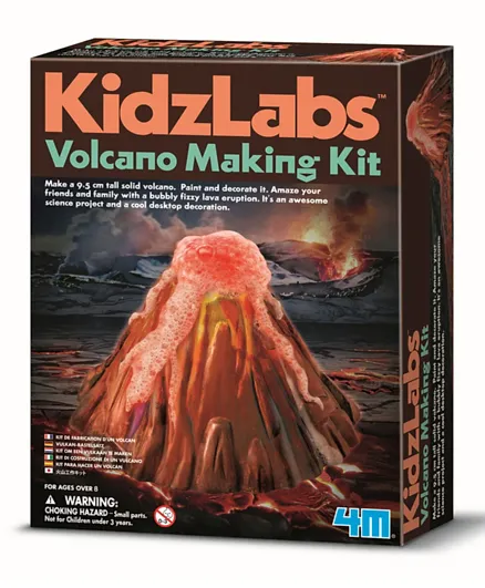 مجموعة صنع بركان مختبر الأطفال من فور ام - برتقالي