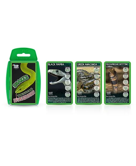 Winning Moves Toptrumps Snakes Card Board Game