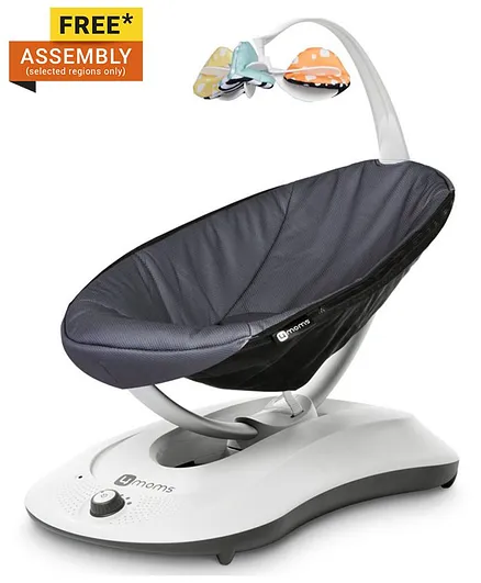 4Moms Rockaroo Cool Mesh Baby Rocker - Dark Grey