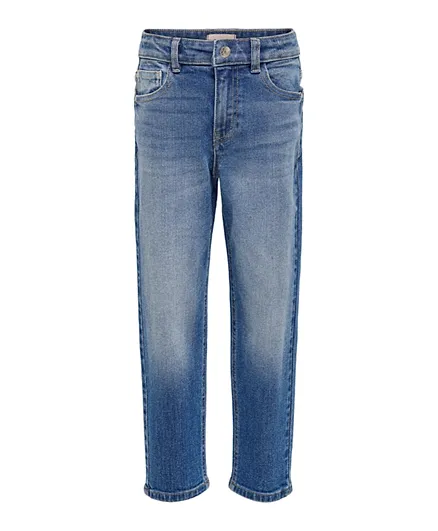 Only Kids Mom Fit Jeans - Medium Blue