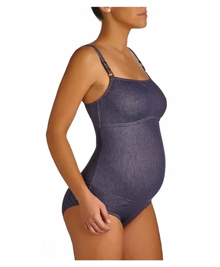 Mums & Bumps Pez D'or Denim Maternity Swimsuit - Blue