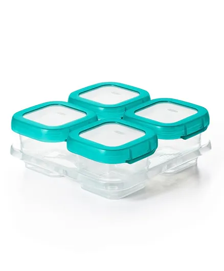 Oxo Tot Baby Blocks Freezer Storage Containers Teal - 118mL