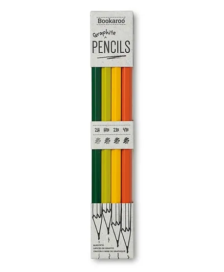 IF Bookaroo Graphite Pencils Greens - 4 Pieces