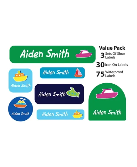 Ajooba My Labels Personalised Name Labels for Kids My Nursery Labels 024 - Pack of 108