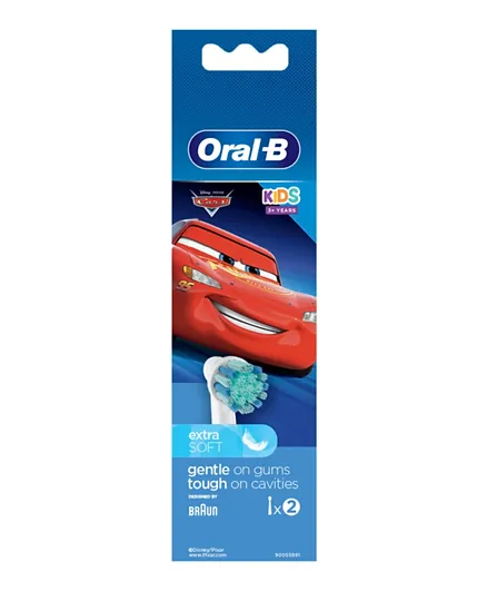 Oral-B Disney Pixar Cars Kids Power Replacement Brush Heads - Set of 2