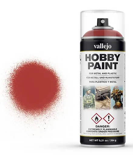 Vallejo Hobby Paint Spray Primer 28.016 Scarlet Red - 400mL