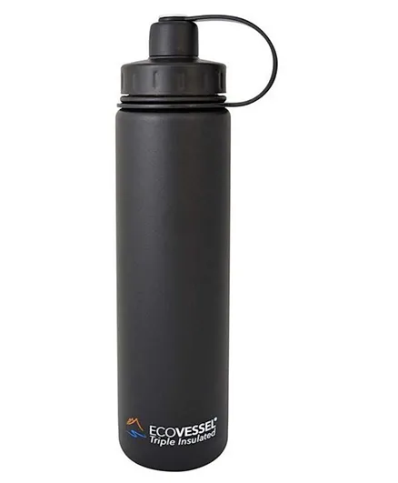 Ecovessel Boulder Insulated Water Bottle Black Shadow - 700ml