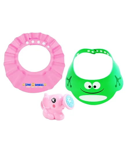 Star Babies Combo of Kids 2 Shower Cap & Watering Kettle Toy - Pack of 3