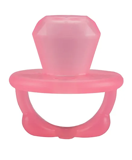 Itzy Ritzy Teensy Soothing Diamond Shape Silicone Teether - Pink