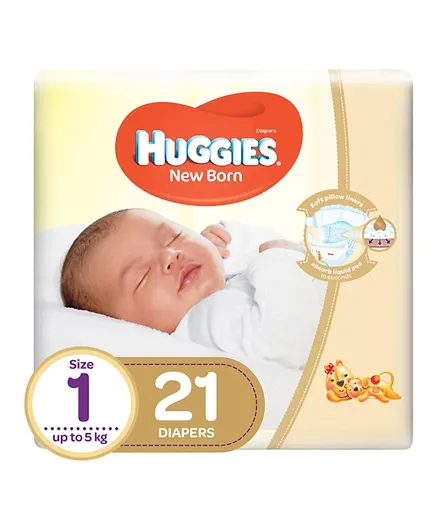 Huggies Newborn Diapers Size 1 - 21  Pieces