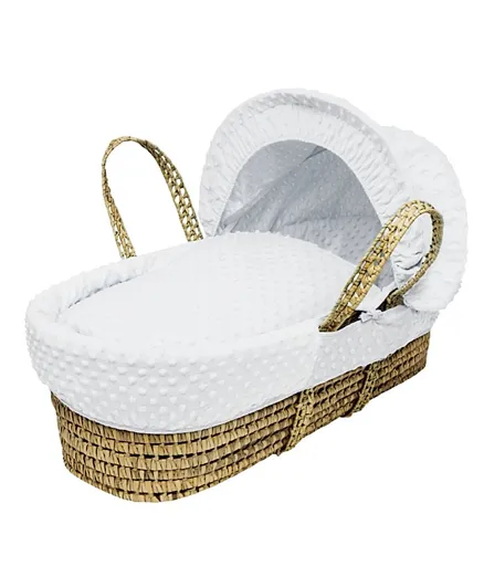 Kinder Valley Dimple Palm Moses Basket - White