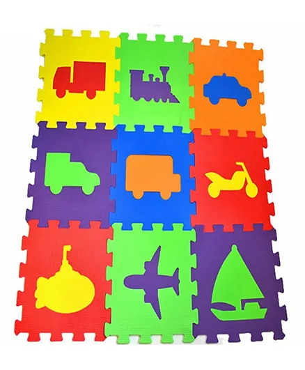 Matrax Polimat Puzzle Playmat Vehicles - 9 Pieces