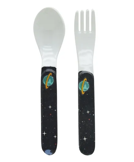 Dinewell Kids Spoon & Fork - Astronaut