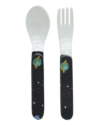 Dinewell Kids Spoon & Fork Set - Astronaut