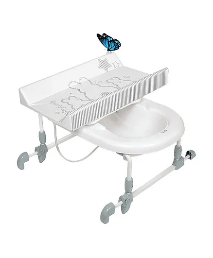 Brevi Bagnotime Antibacterial Bath Changing Station 3 Rabbits - Grey