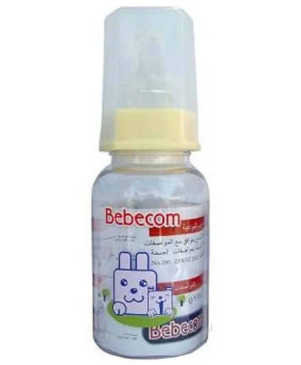 Bebecom Newborn Wide Neck Glass Bottle - 120 ml