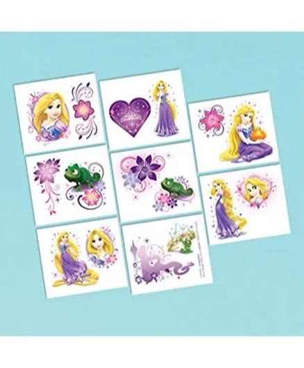 Party Centre Rapunzel Tattoo Favours Sheets - Pack of 8