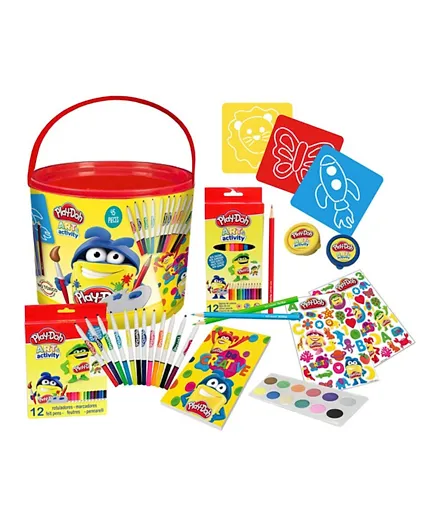 Play-Doh Art Set In Bucket Multicolor - Pack of 46
