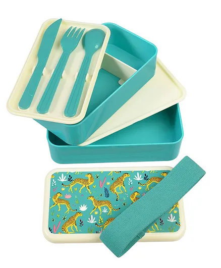 Rex London Cheetah Bento Box - Blue