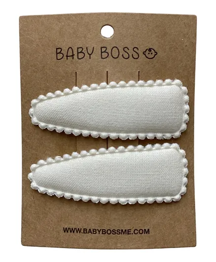 Baby Boss ME Hair Clip Off  White - 2 Pieces