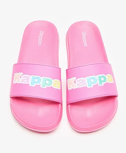 Kappa Logo Detail Slippers - Pink