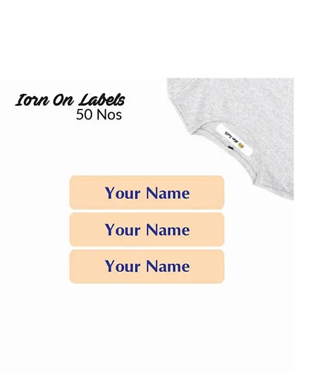 Ajooba Personalised Iron On Clothing Labels ICL 3027 - Pack of 50