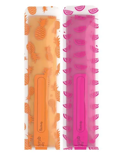 Cherubbaby Freeze n Squeeze Reusable Ice Treat Pouches Pack of 20 - Pink Orange