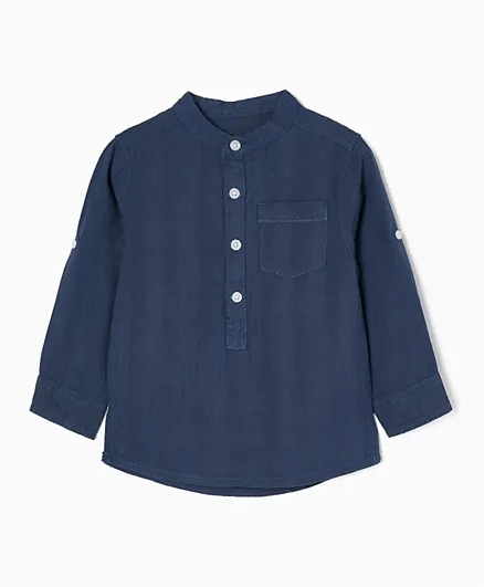 Zippy Cotton Shirt - Blue