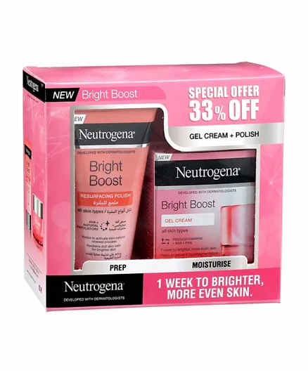 Neutrogena Bright Boost Gel Cream 50 ml + Resurfacing Polish 75ml
