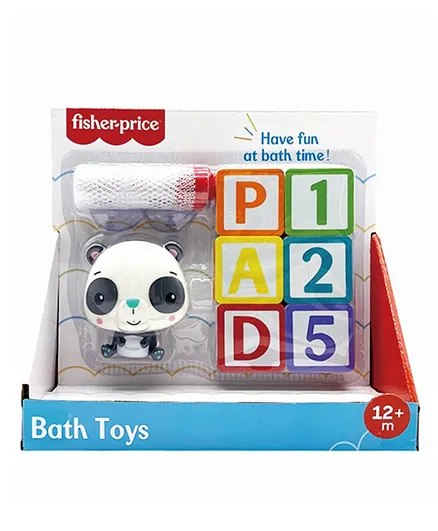 Fisher Price Bath Toys Letters, Numbers & Squirter Animal - Panda
