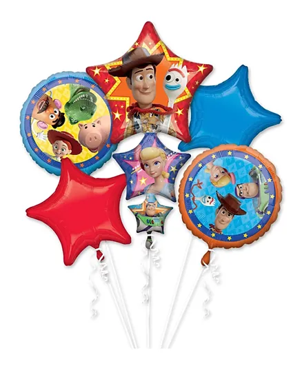 Party Centre Toy Story 4 Balloon Bouquet - 5 Pieces