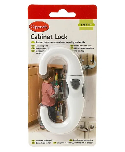 Clippasafe Cabinet Lock - White