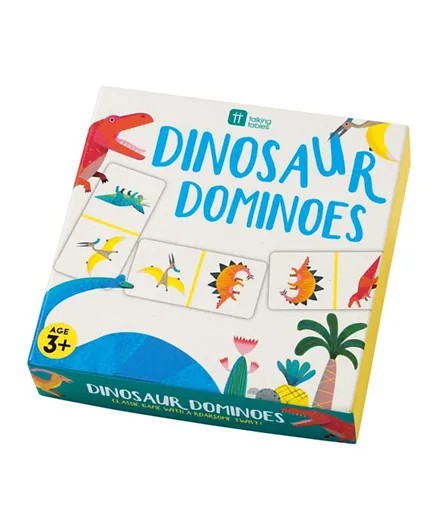 Talking Tables Dinosaur Dominoes Game - 28 Pieces