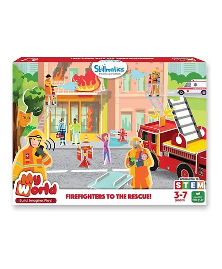 Skillmatics STEM Building Toy - My World - Firefighters to the Rescue
