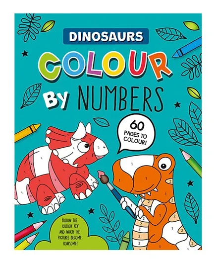 Eurowrap Dinosaur Colour By Numbers - English