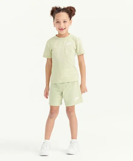 Nike Club Logo Graphic Knit Shorts Set - Olive