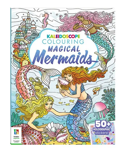Kaleidoscope Sticker Colouring Magical Mermaids Book - English