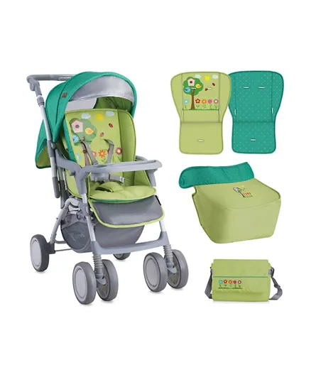 Bertoni Line Baby Stroller Combi Green Garden + Mama Bag