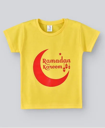 Babyqlo Short Sleeves Ramadan Kareem T-Shirt - Yellow